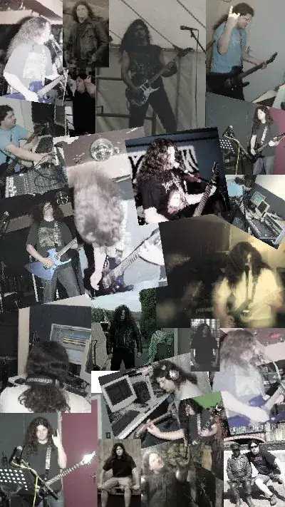 Jules performing in UK metal bands